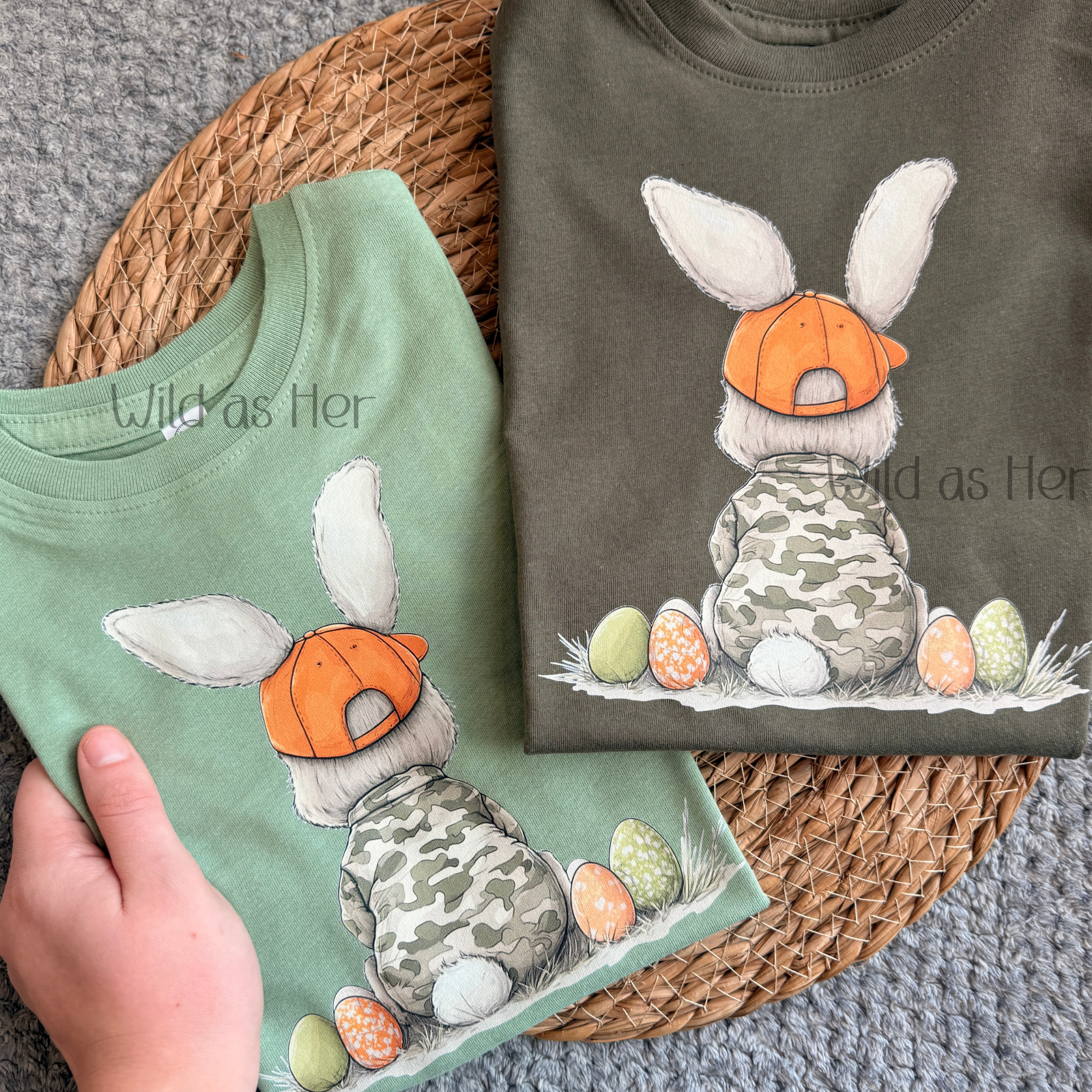 Easter Bunny with camo shirt