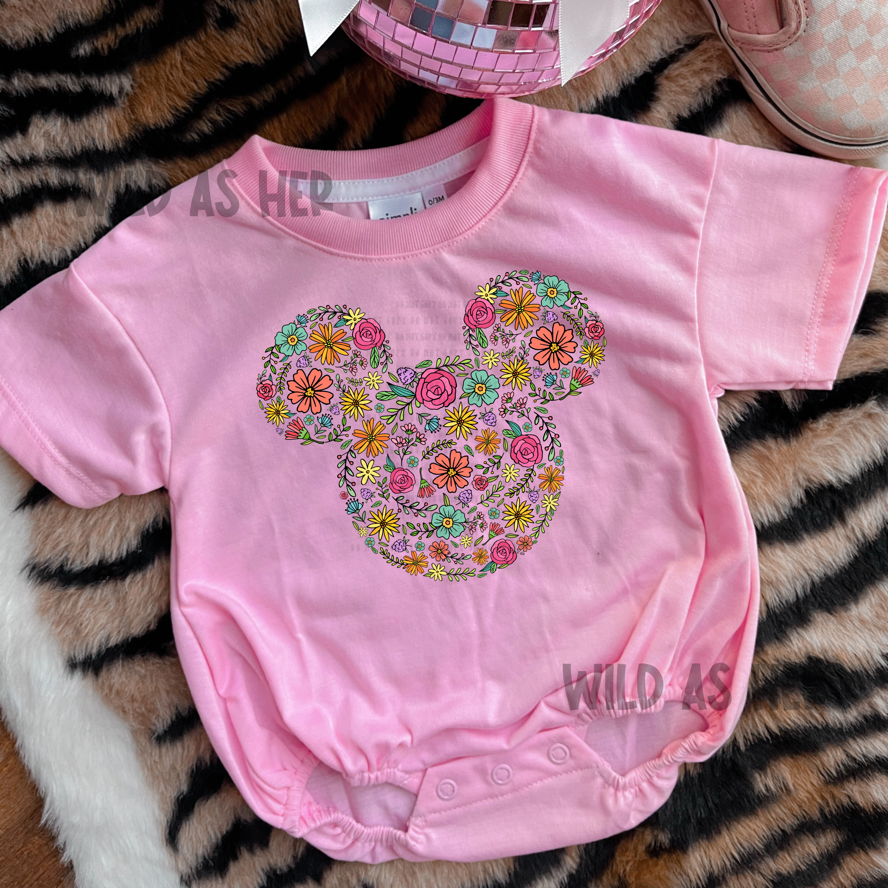Floral Mickey Outline