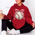 Gingham Baseball Bow
