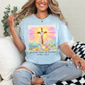 he is not here, he has risen - cross with sunset