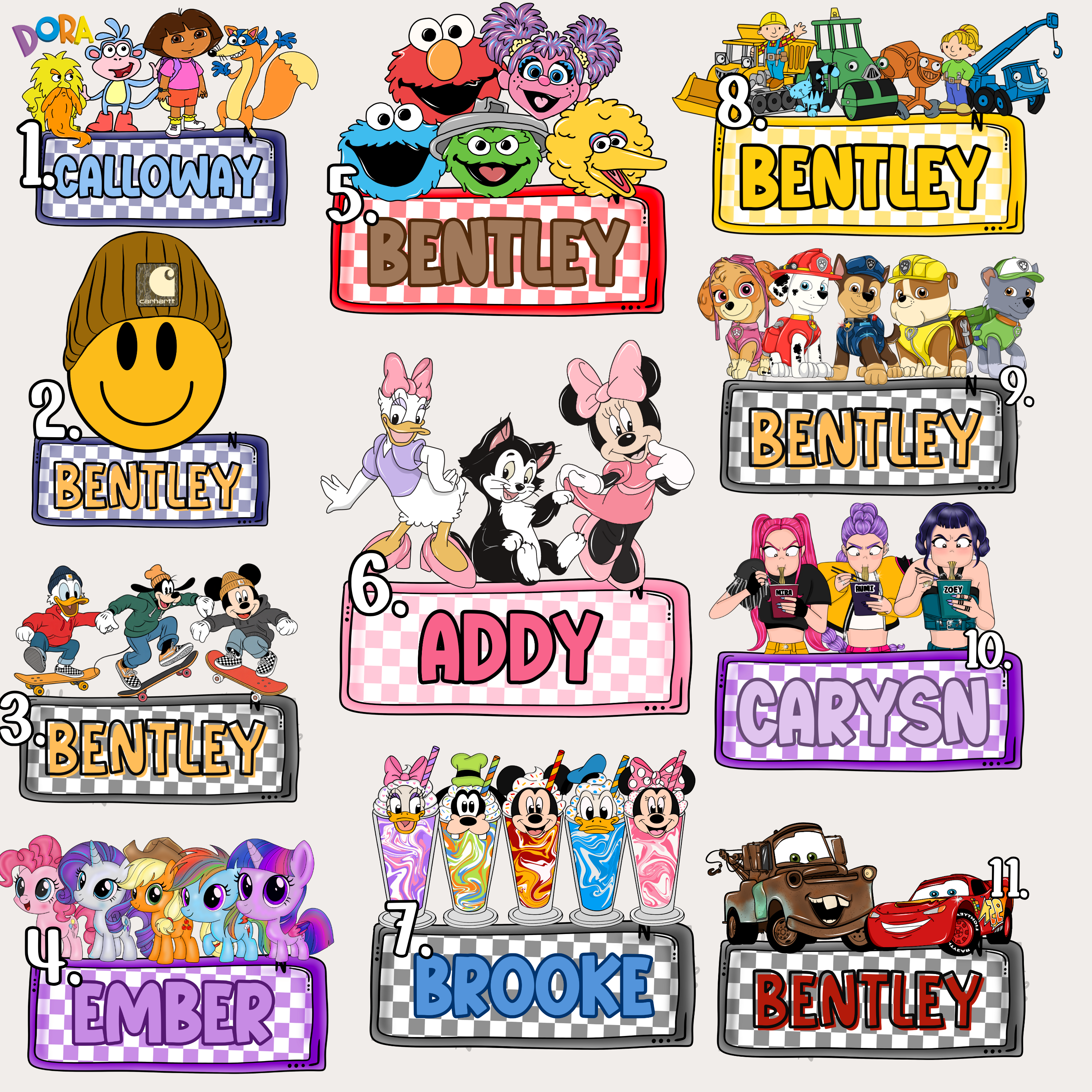 WAH Exclusive Name Plates - Character Edition