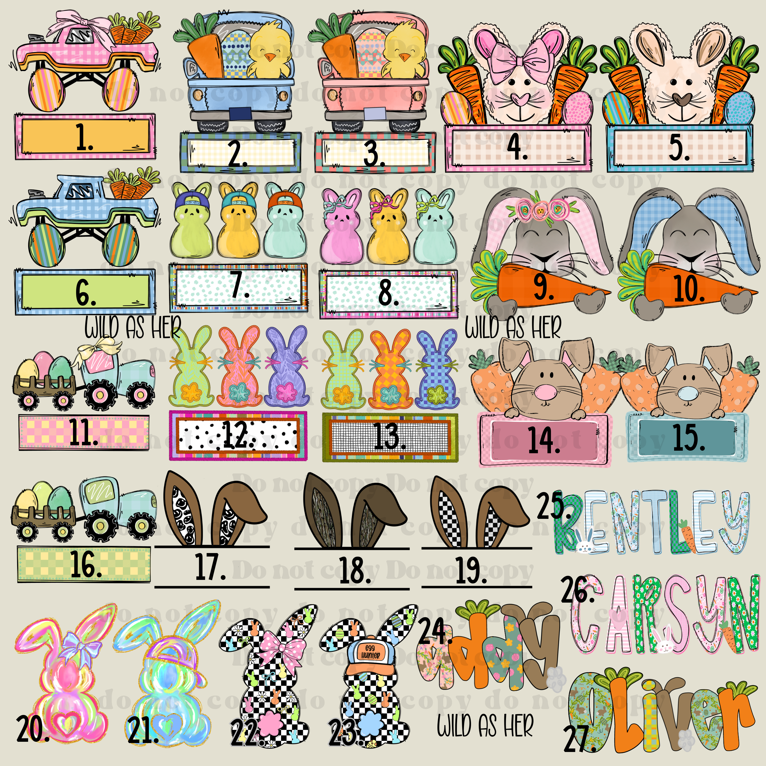 Easter Customs (29 design options!)
