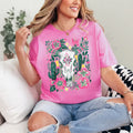 floral skull pink