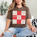 red, white, western squares