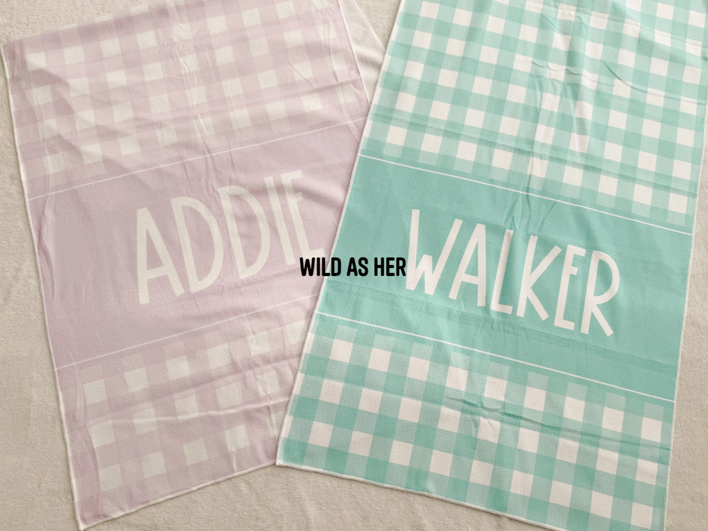 Custom Gingham Towel