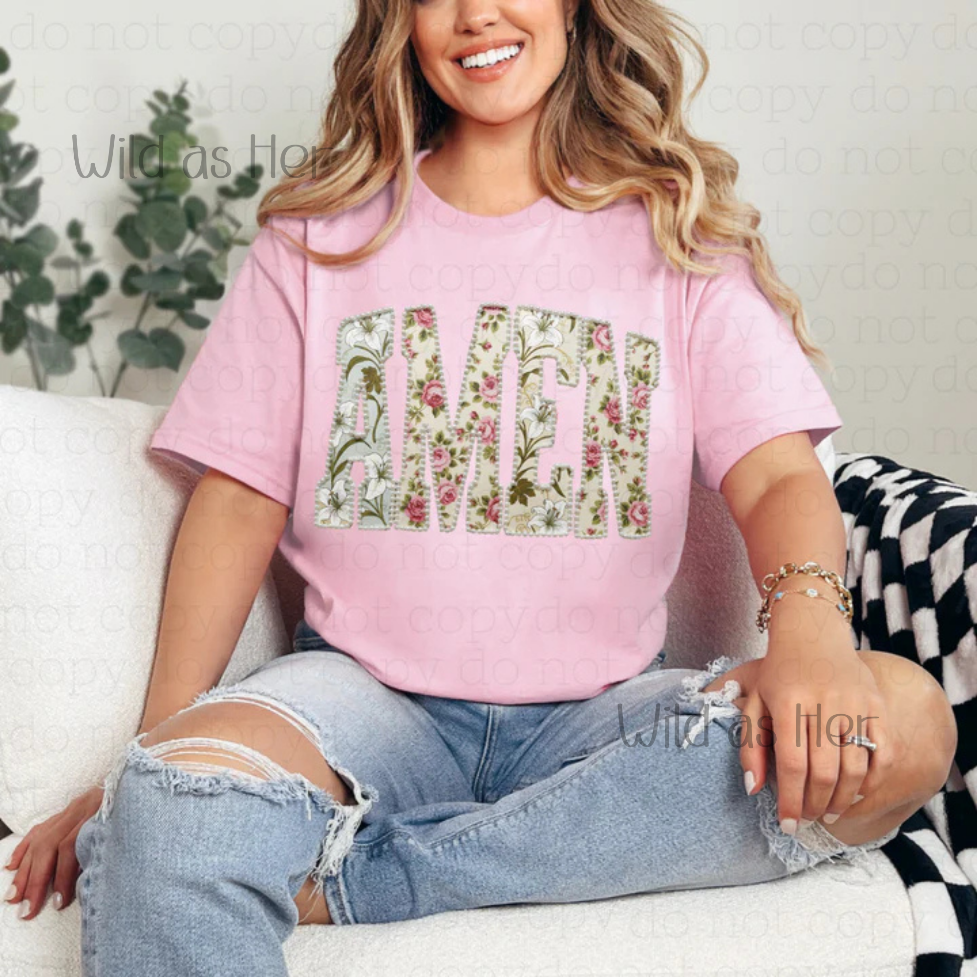 Amen Green Floral
