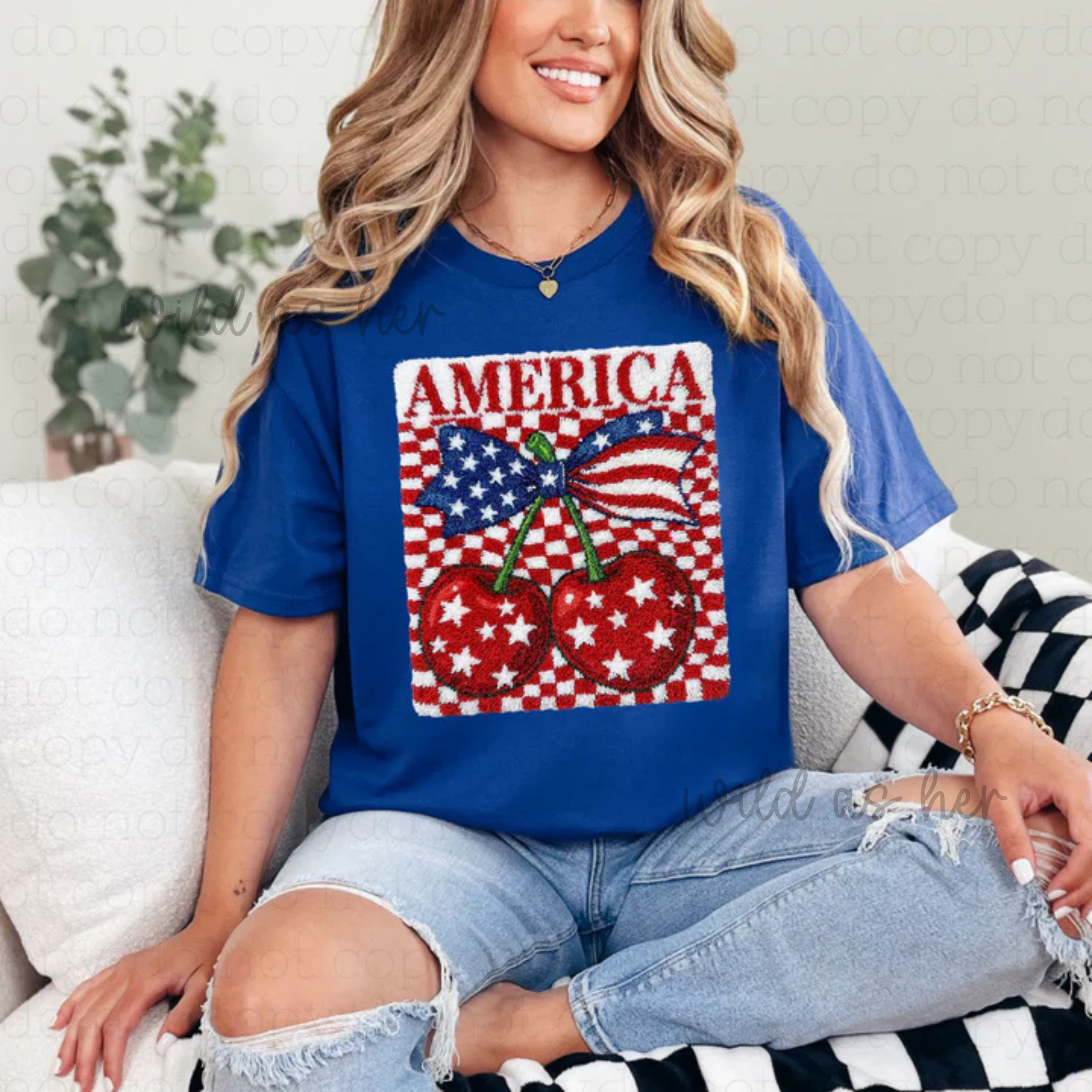 America Cherries Yarn Patch