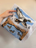 Duck Flying & Pond