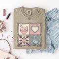 Pink Chicken/Blue Goose Squares