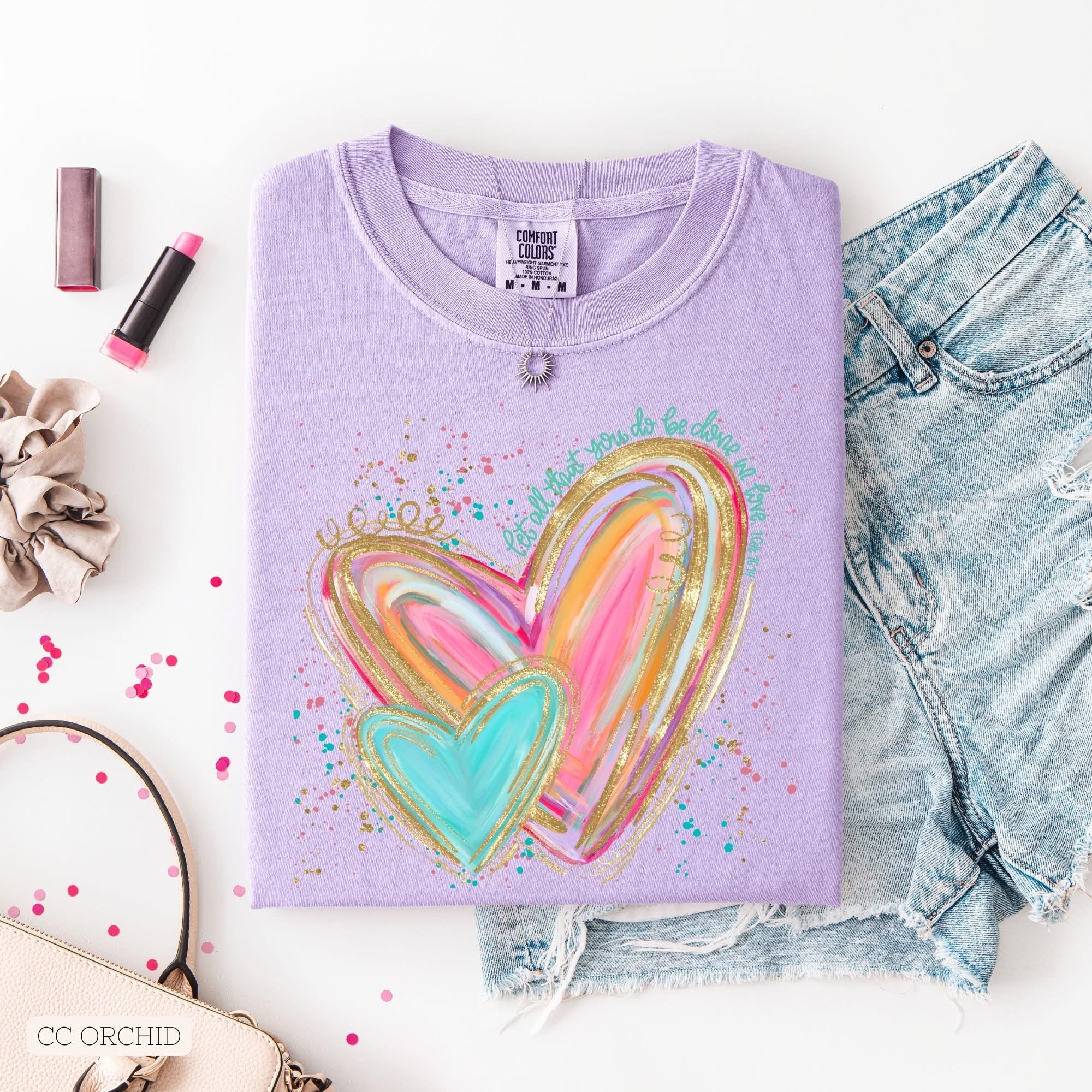 Let all that you do be done in love - paint brush heart
