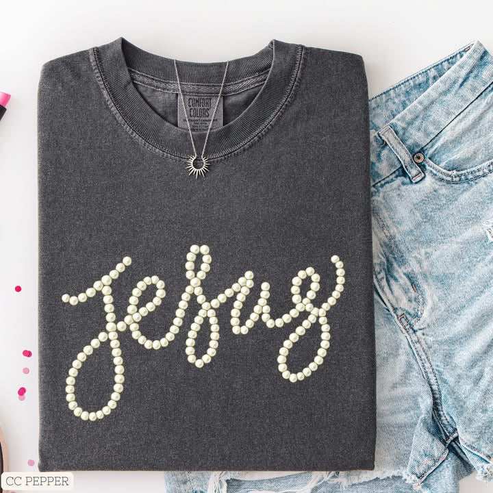 cursive pearl Jesus