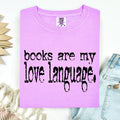 Books are my love language - typewriter font