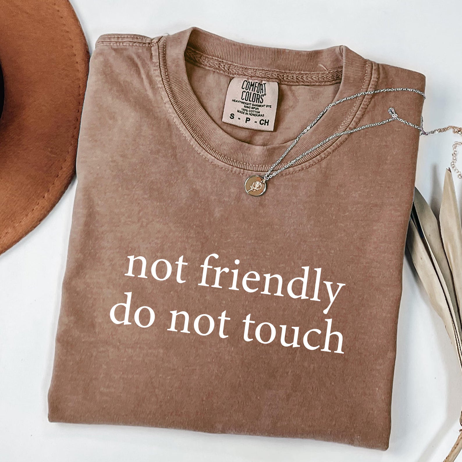 not friendly, do not touch - simple typewrite font